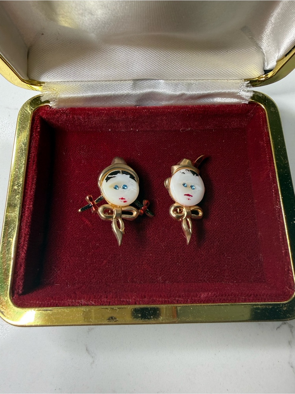 Vintage 1949 Uncas Jack & Jill brooches